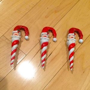 Santa candy cane tree ornaments